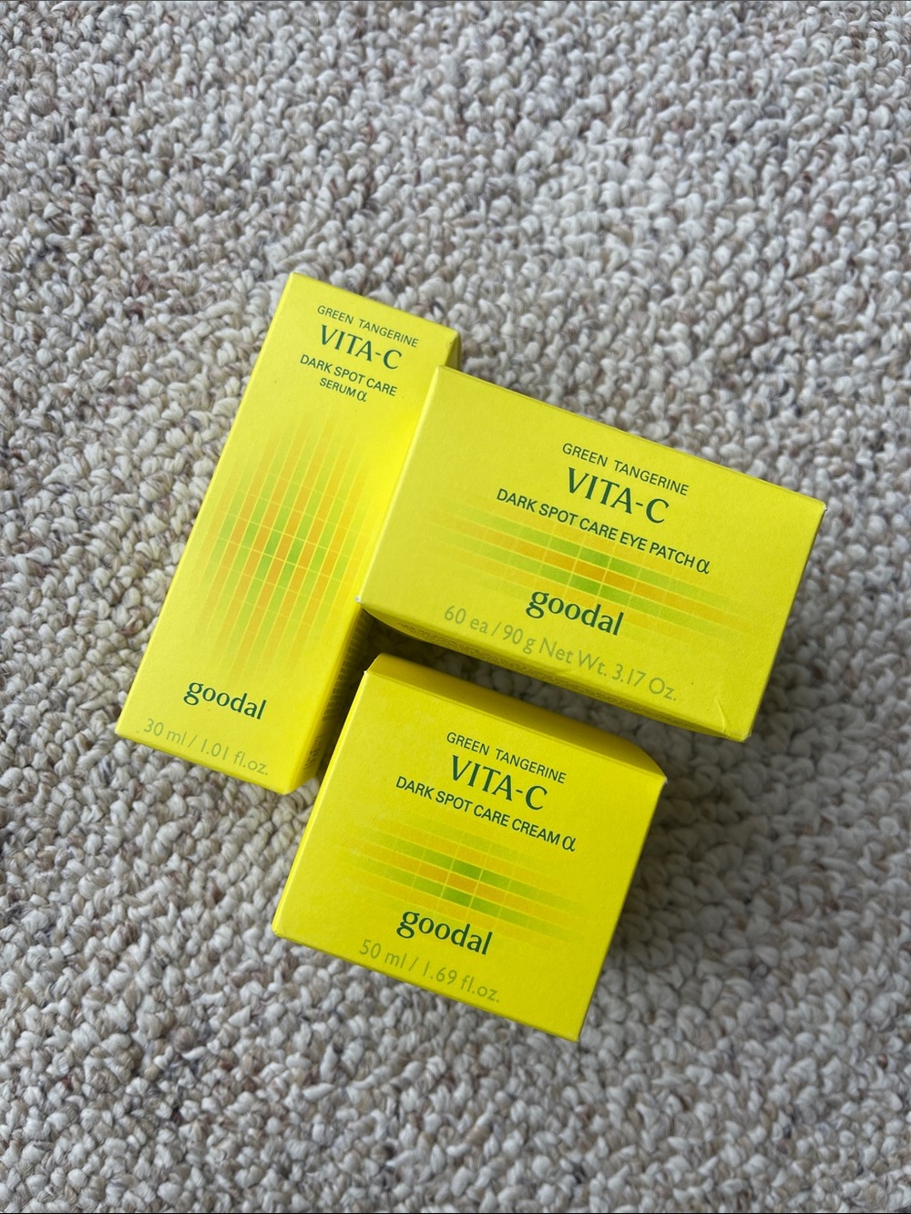 goodal VITA-C Green Tangerine Brightening Set in Yellow Packaging
